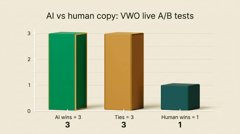 Four-step flow of how an AI email writer creates a subject line
